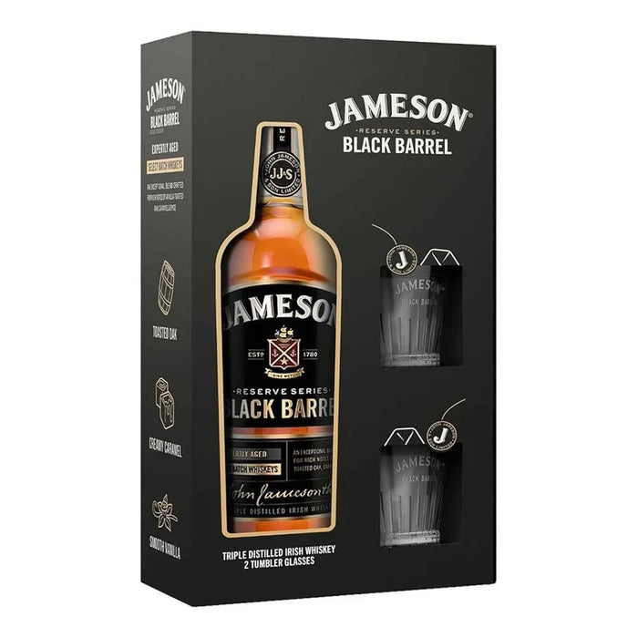 Jameson Black Barrel Blended Irish Whiskey with Gift set (700ml)