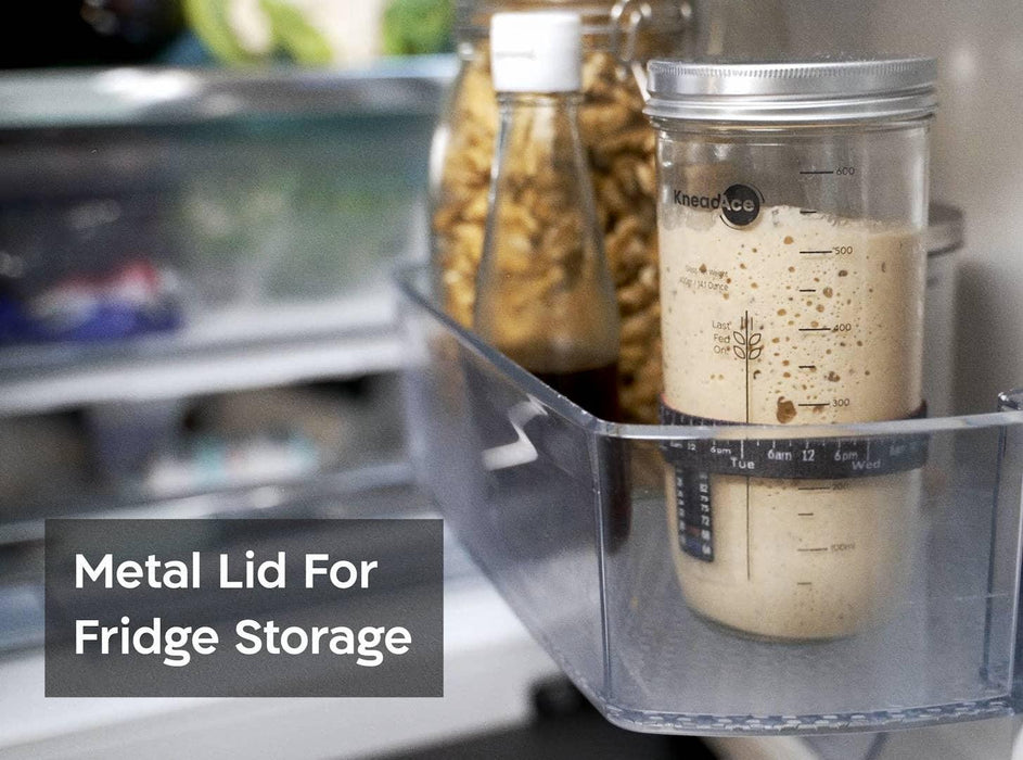 KneadAce Sourdough Starter Jar (24oz)