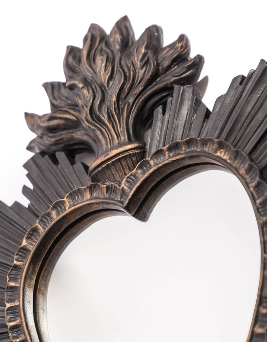 Medium Black "Sacred Heart" Mirror