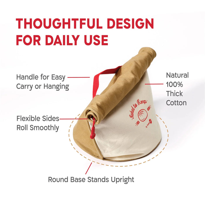 KneadAce Roll Top Bread Bags (Grey/Off-White)