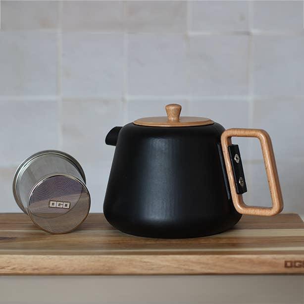 Ogo Living Viggo Cast Iron Teapot - Black (1l)