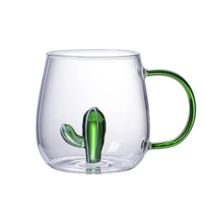 Animal Shape Glass Cup - Cute 3D Handle Mug (Starfish)