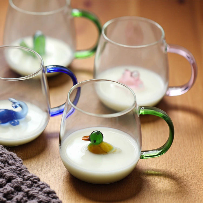 Animal Shape Glass Cup - Cute 3D Handle Mug (Starfish)