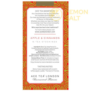 Ace Tea London Apple & Cinnamon 15 Tea Stockings (37.5g) | {{ collection.title }}