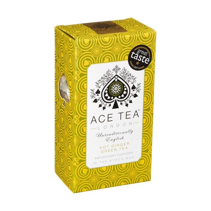 Ace Tea London Hot Ginger Green Tea 15 Tea Stockings (37.5g) | {{ collection.title }}
