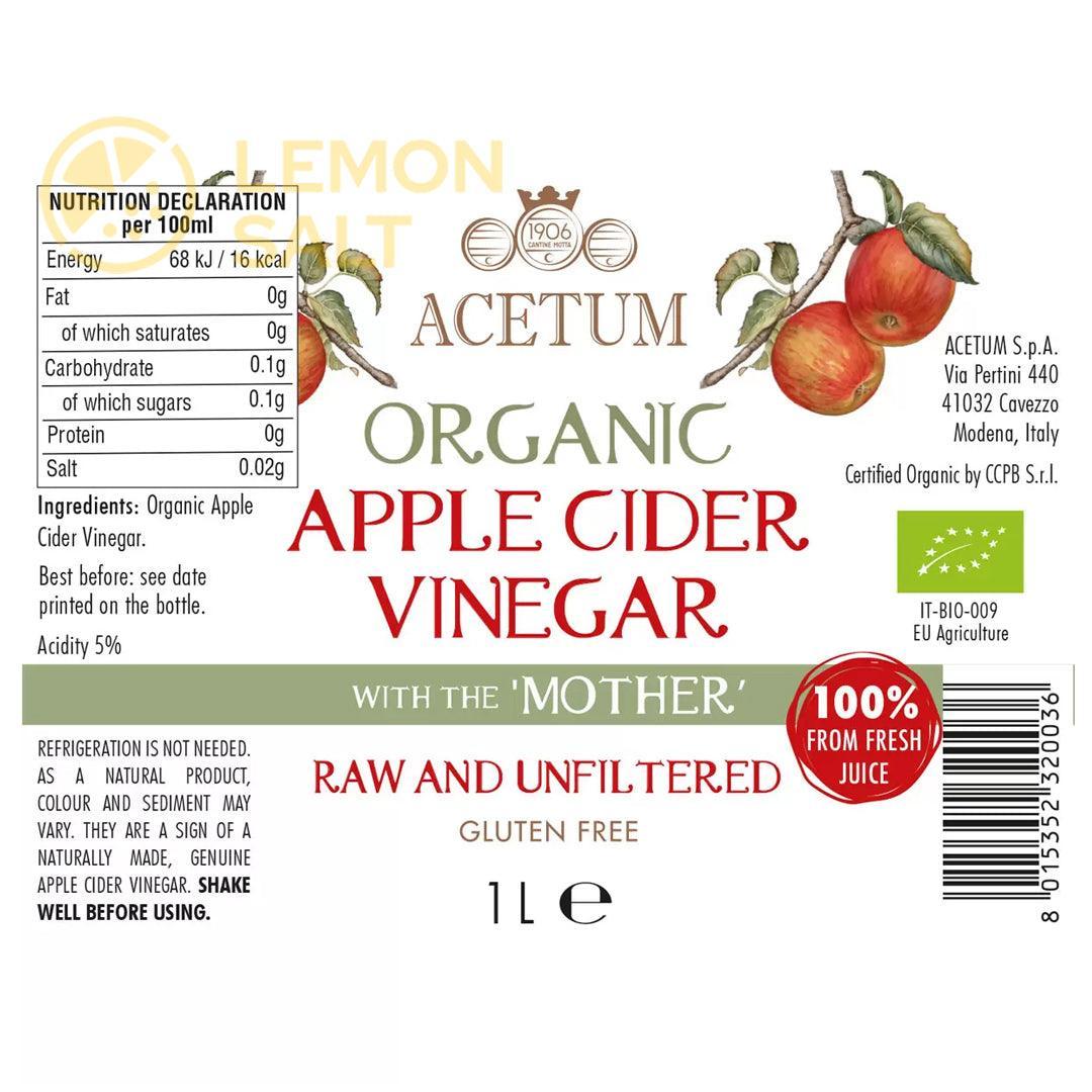 Acetum Organic Gluten Free Apple Cider Vinegar  (1L)