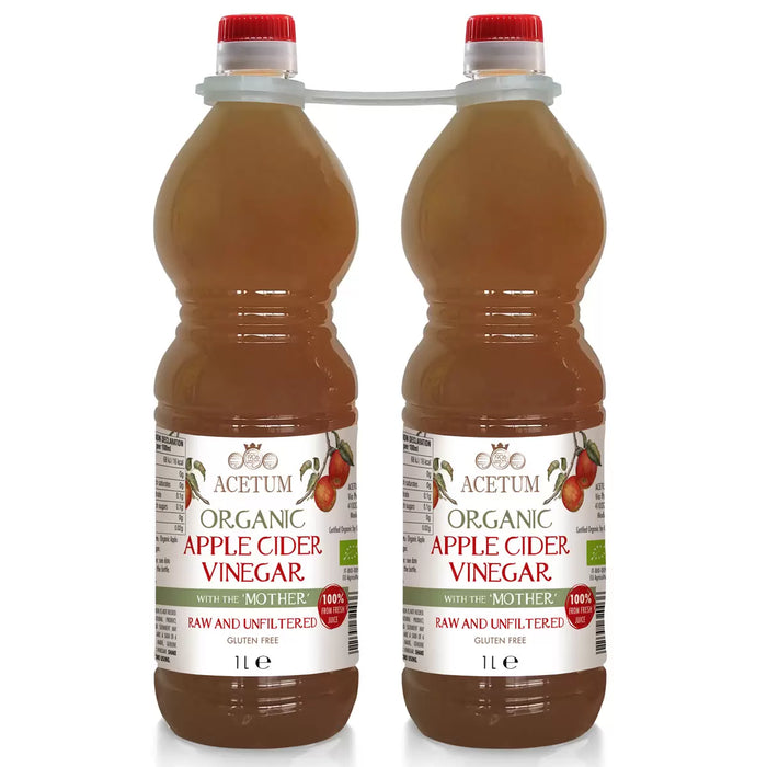 Acetum Organic Gluten Free Apple Cider Vinegar (2x1L) - LemonSalt
