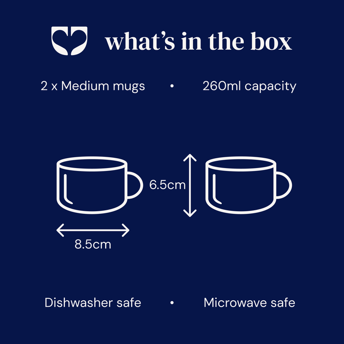 Kindred Yarrow Mug - Brushed Indigo Blue - Medium (Set of 2)