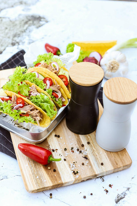 AdHoc Pepper & Salt Mill Set Twin Black & Grey: Black & Grey - LemonSalt