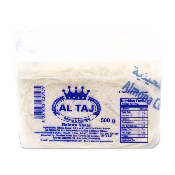 Al Taj Plain Halva Shaar (500g) Confectionery & Desserts Buy Online