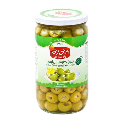 Alahlam Green Olives Stuffed with Lemon (700g) | {{ collection.title }}
