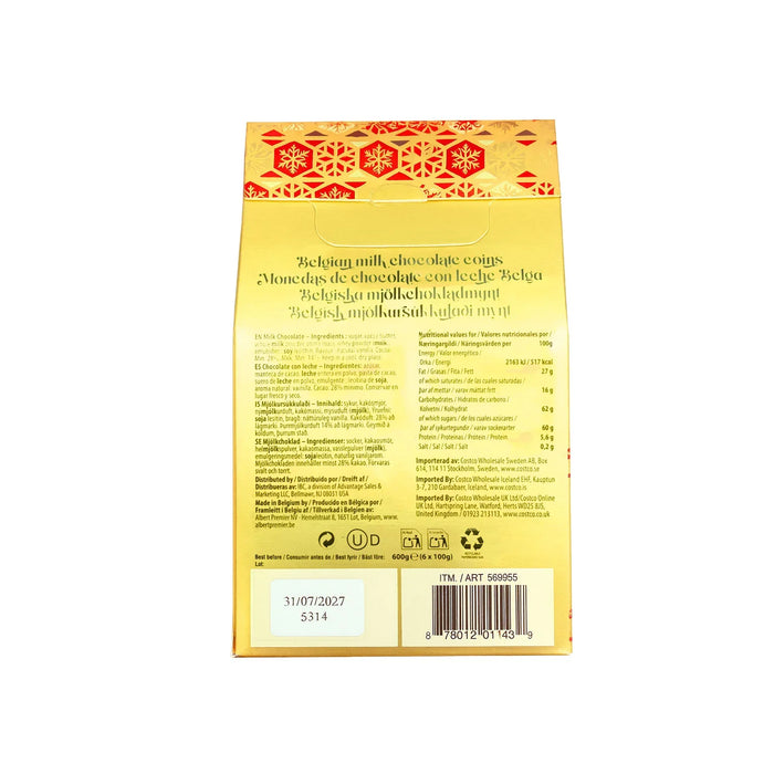 Albert Premier Belgian Chocolate Gold Coins (600g) - LemonSalt