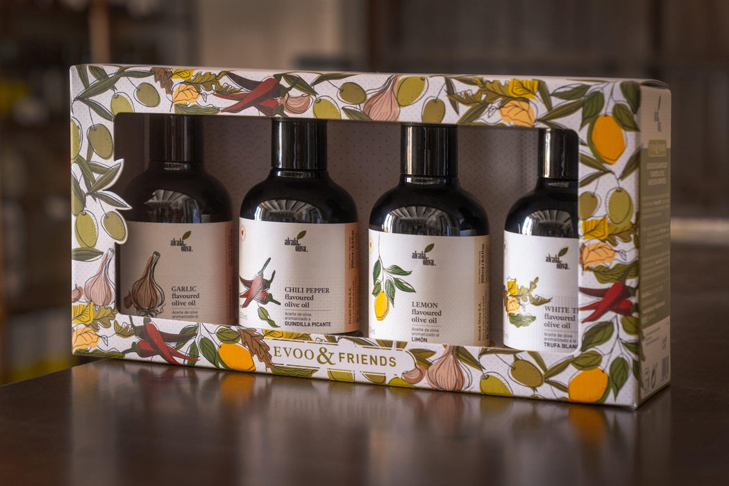 Alcala Oliva Flavoured Olive Oil Assortment – 4x250ml Gift Set - LemonSalt
