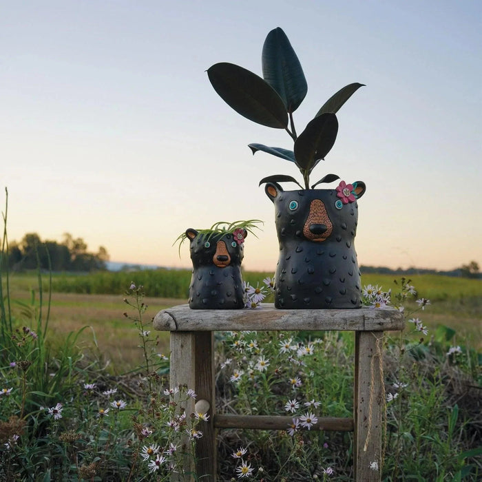 Allen Designs Baby Black Bear Planter