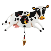 Allen Designs Bessie Black and White Cow Wall Clock
