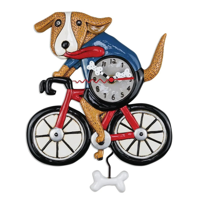 Allen Designs Bicycle Dog Wall Clock