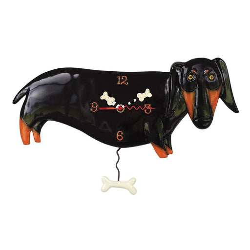 Allen Designs Black Dachshund Wall Clock - LemonSalt