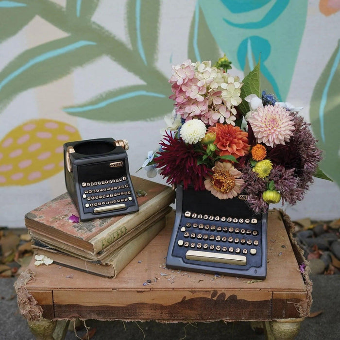 Allen Designs Black Writer Planter 12.5cm