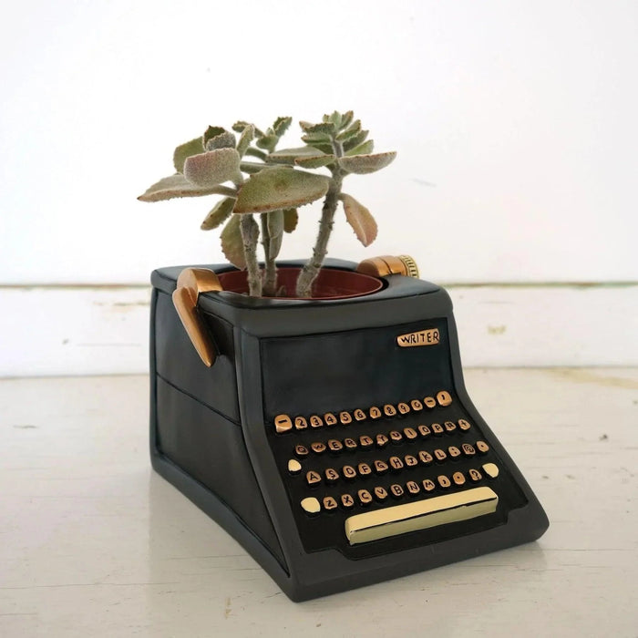 Allen Designs Black Writer Planter 12.5cm