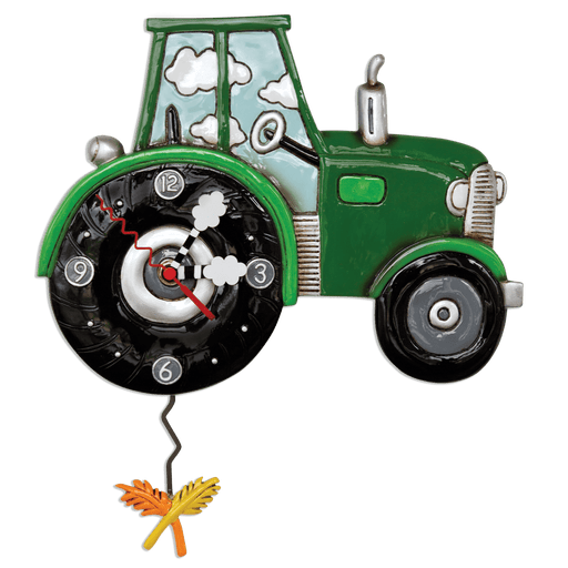 Allen Designs Harvest Time Green Tractor Wall Clock | {{ collection.title }}