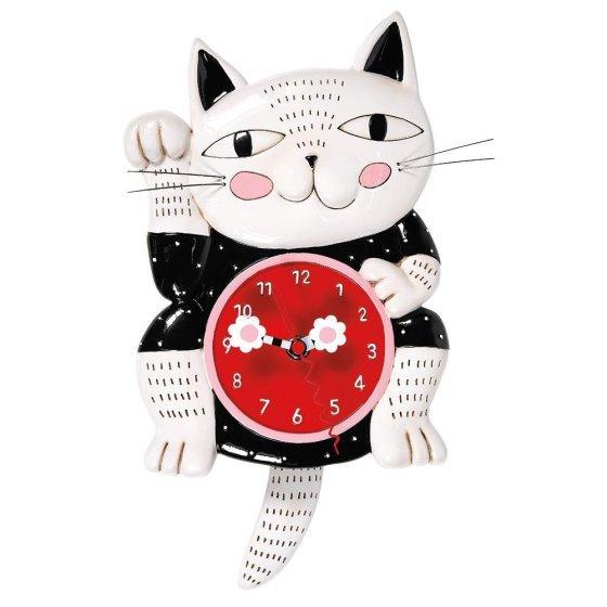 Allen Designs Lucky Cat Wall Clock hi