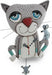 Allen Designs Mouser Whimsical Gray Cat Wall Clock | {{ collection.title }}
