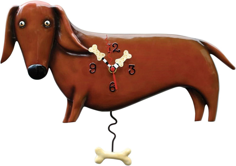 Allen Designs Oscar (brown dachshund) Wall Clock