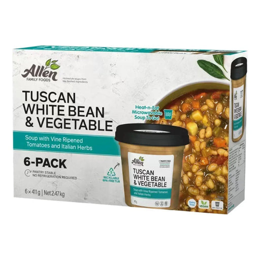 Allen Family Foods Tuscan White Bean & Vegetable Soup (6x400g) - LemonSalt