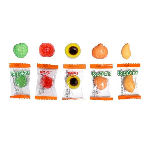 Amos Peelerz Pumpkin Party Assorted Fruit Gummies (1kg) - LemonSalt