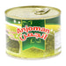 Canned Anjoman fried vegetables kookoo sabzi with pull tab, green and yellow packaging