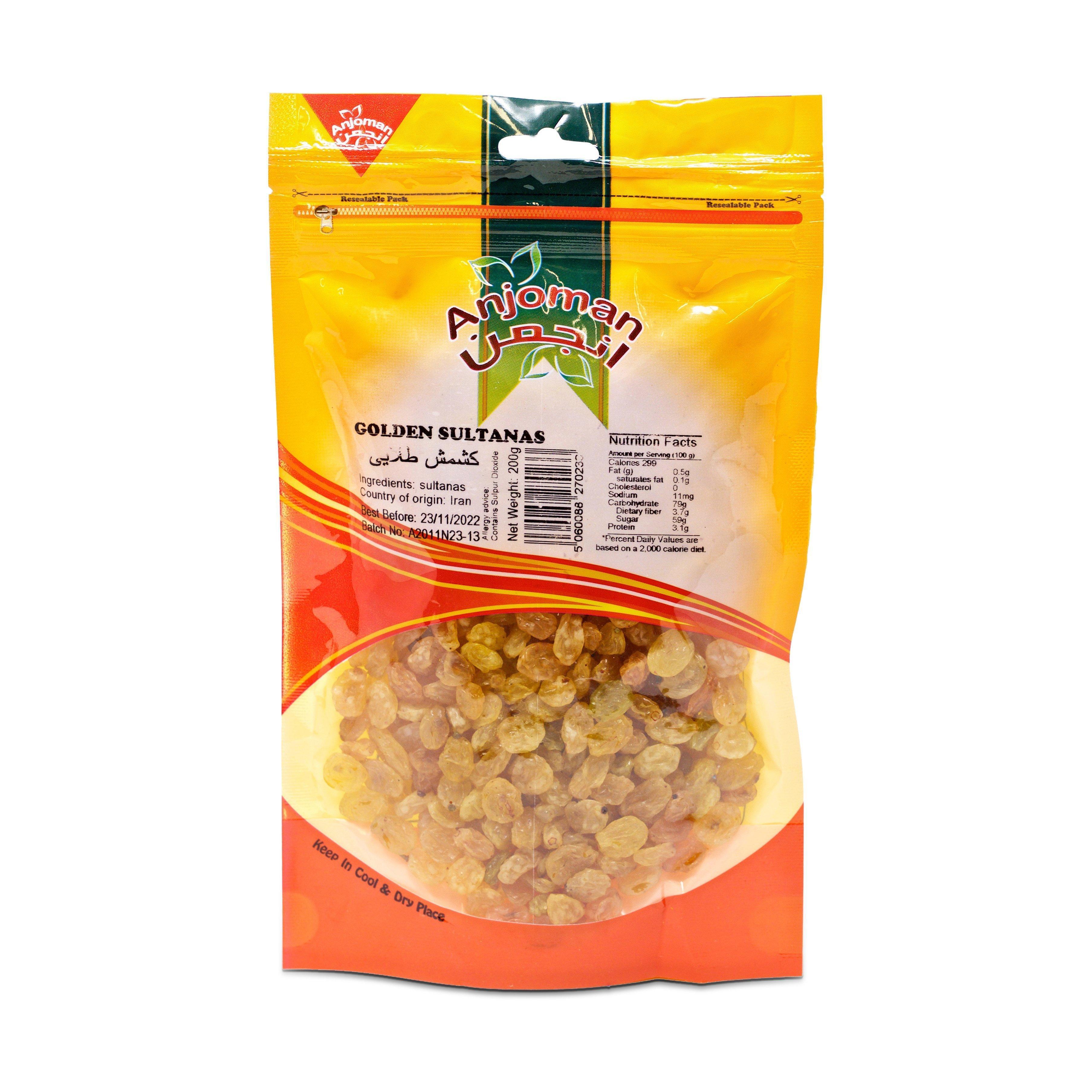 Anjoman Golden Sultanas (200g) - LemonSalt