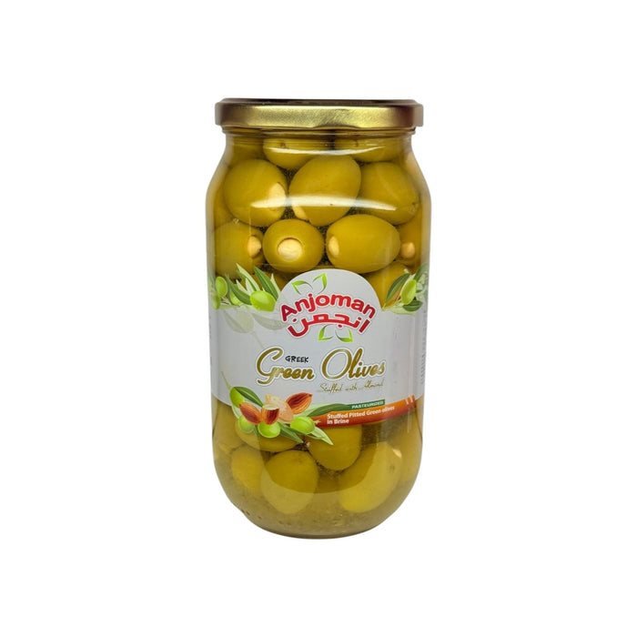 Anjoman Green Olive Stuffed with Almond (960g) - LemonSalt