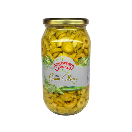 Anjoman Green Sliced Olive (960g) - LemonSalt
