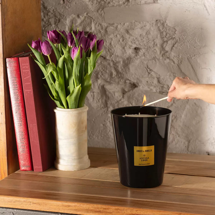 Antiga 1860 3 Wick Candle in Amber & Vanilla - LemonSalt