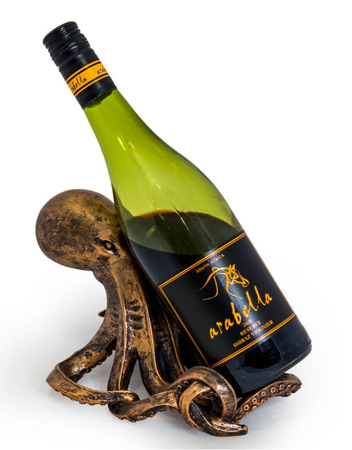 Antique Bronze Octopus Wine Bottle Holder - LemonSalt