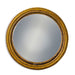 Antiqued Gold Thin Framed Large Convex Mirror (21cm) - LemonSalt