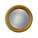 Antiqued Gold Thin Framed Small Convex Mirror (13.5cm) - LemonSalt