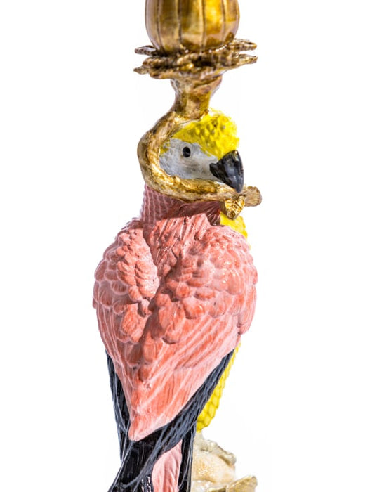 Antiqued Ornate Parrot Candle Holder (33cm) - LemonSalt