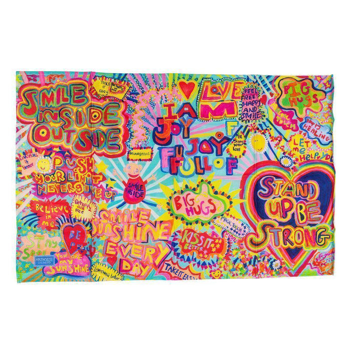 Arthouse Unlimited 100% Organic Cotton Tea Towel - Full of Joy - LemonSalt