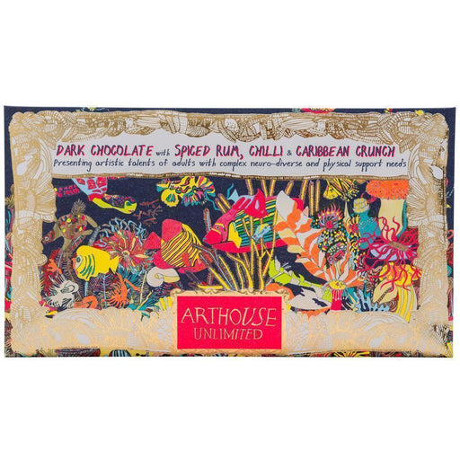 Arthouse Unlimited Dark Chocolate Bar with Spiced Rum, Chilli & Caribbean Crunch - Angels of Deep (85g) - LemonSalt
