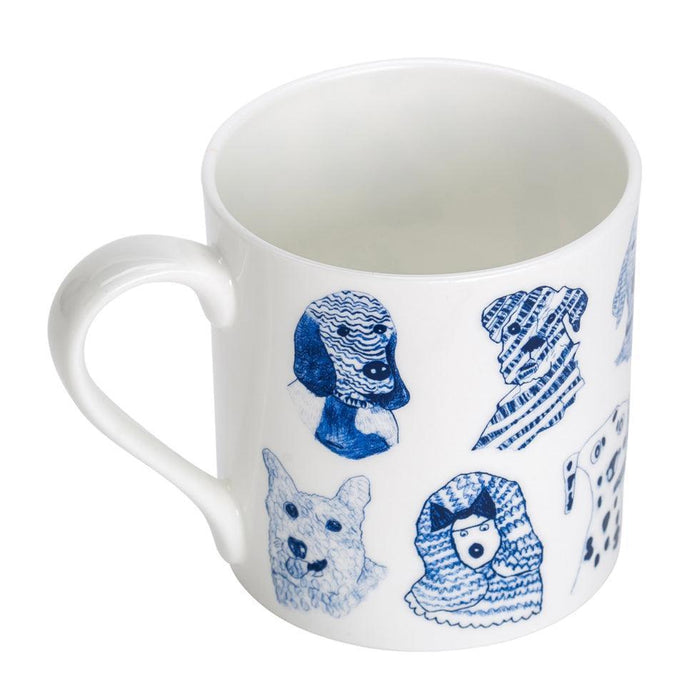 Arthouse Unlimited Fine Bone China Mug - Blue Dogs - LemonSalt