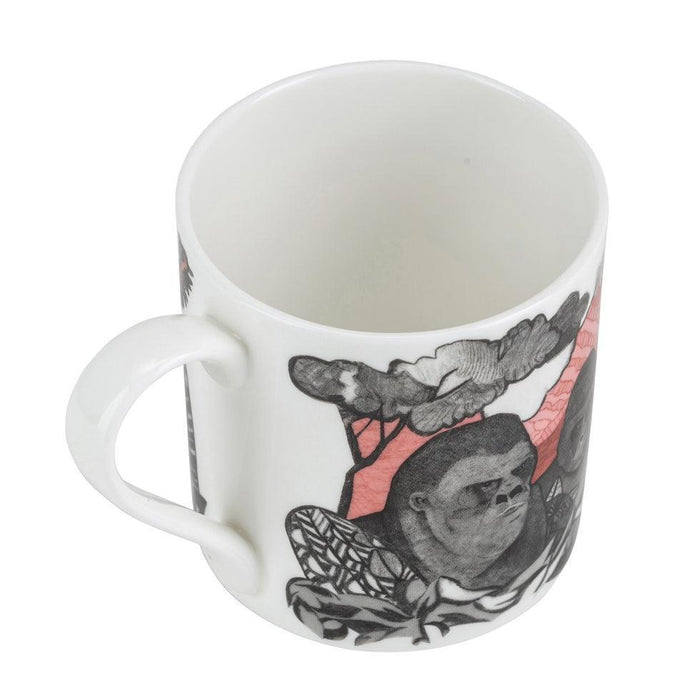 Arthouse Unlimited Fine Bone China Mug - Gorillas - LemonSalt