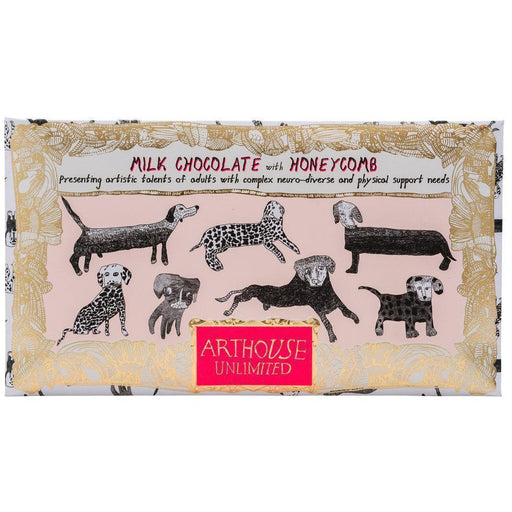 Arthouse Unlimited Milk Chocolate Bar with Honeycomb - Dogalicious (85g) - LemonSalt