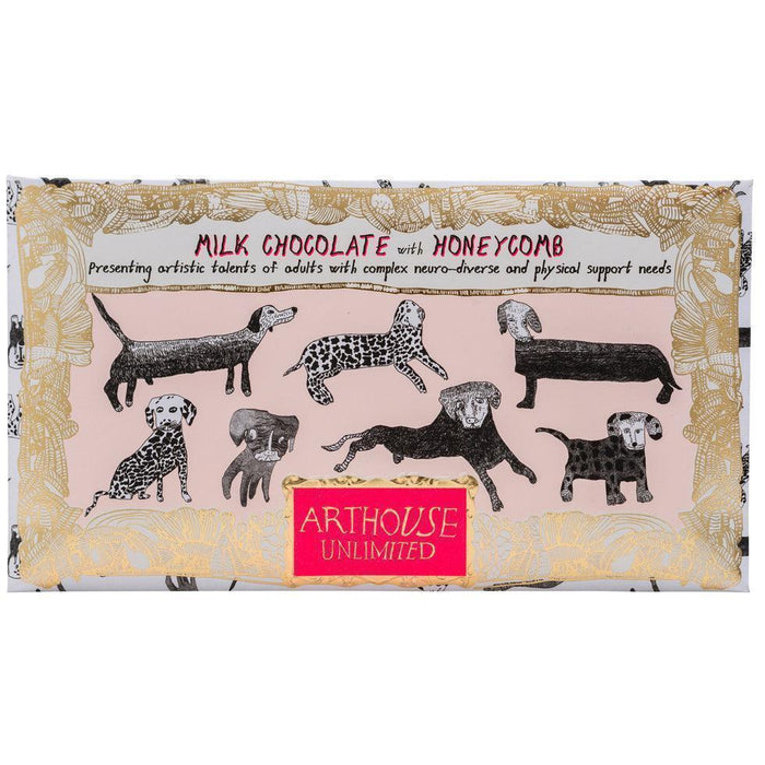 Arthouse Unlimited Milk Chocolate Bar with Honeycomb - Dogalicious (85g) - LemonSalt