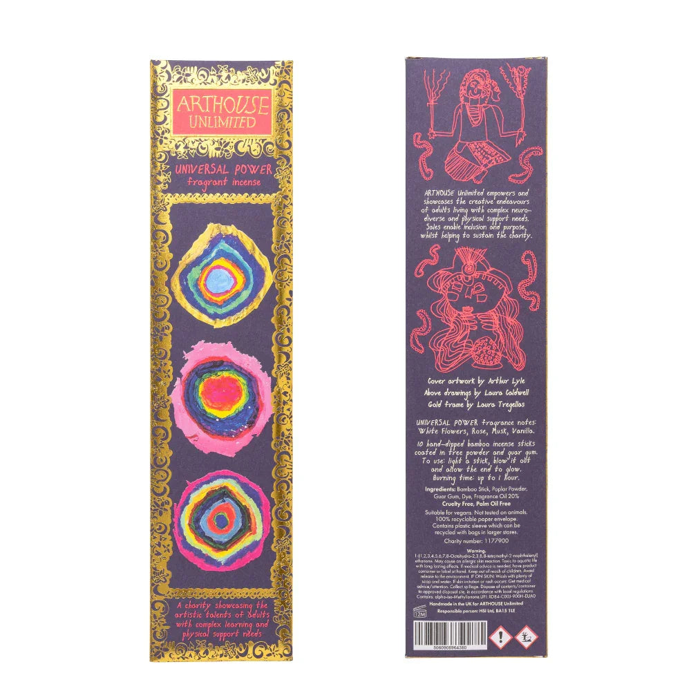Arthouse Unlimited Universal Power Incense Sticks - Black Rods - LemonSalt