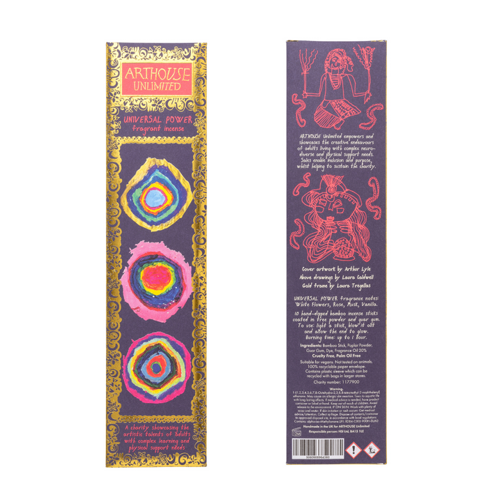 Arthouse Unlimited Universal Power Incense Sticks - Black Rods - LemonSalt
