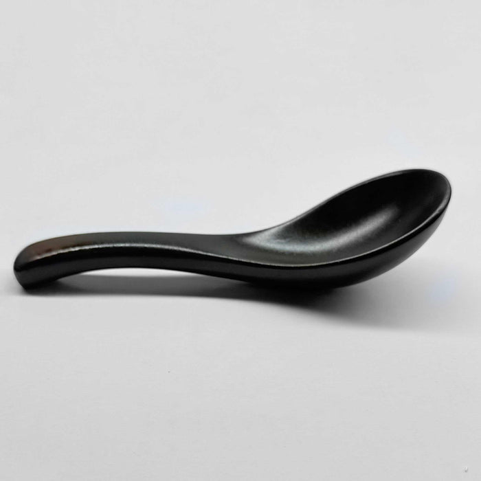 Artisan Japanese Ceramic Soup Spoon | Perfect for Ramen, Pho & Rice - Espresso Brown - LemonSalt