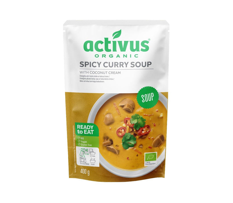 Activus Organic Spicy Curry Soup - Vegan (5x400g)