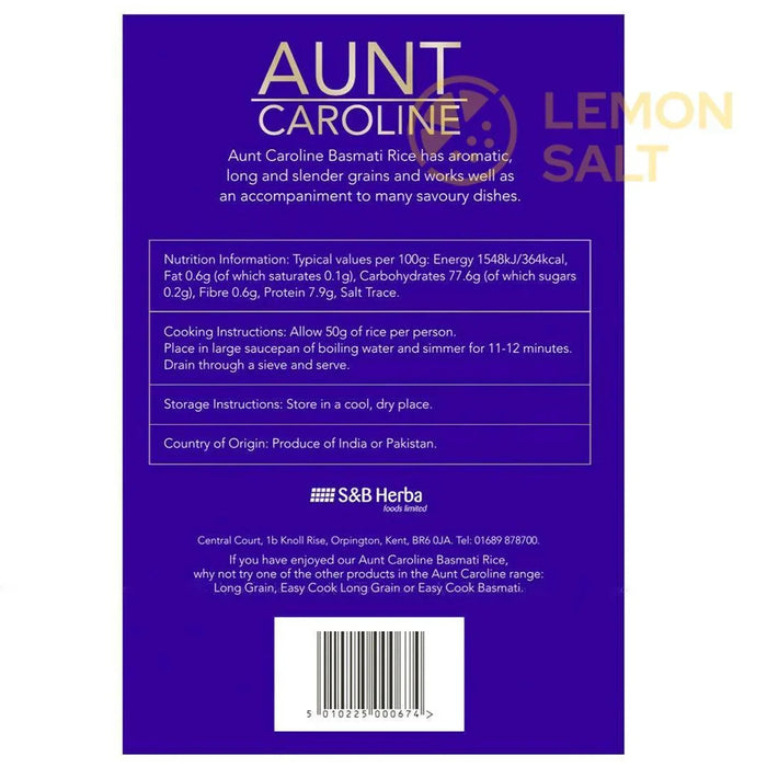 Aunt Caroline Basmati Rice (5kg)