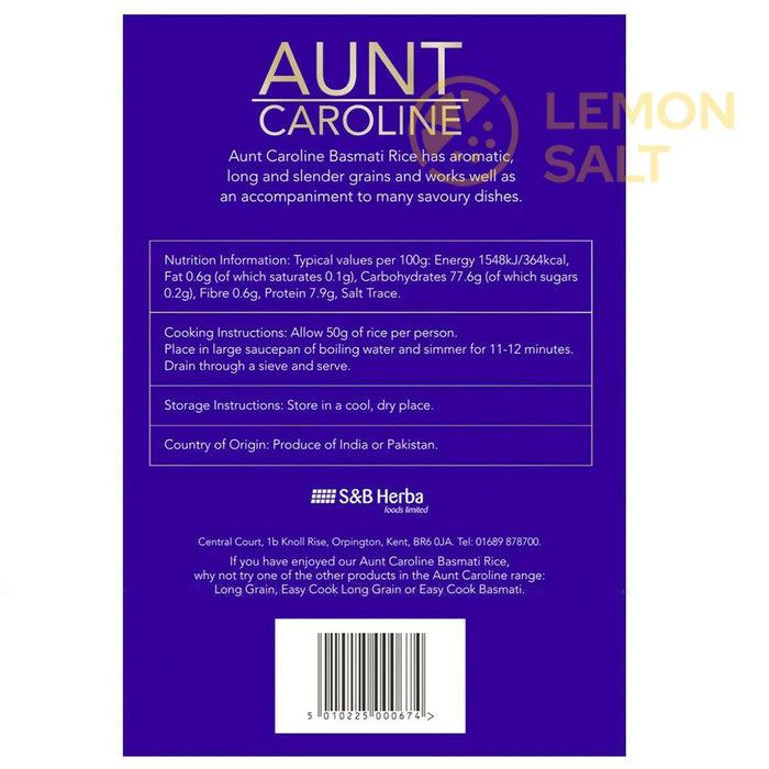 Aunt Caroline Basmati Rice (5kg) | {{ collection.title }}